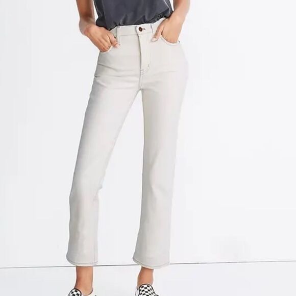 NWT Madewell Slim Demi-Boot Jeans in Cloud Lining sz 30 - Picture 1 of 14